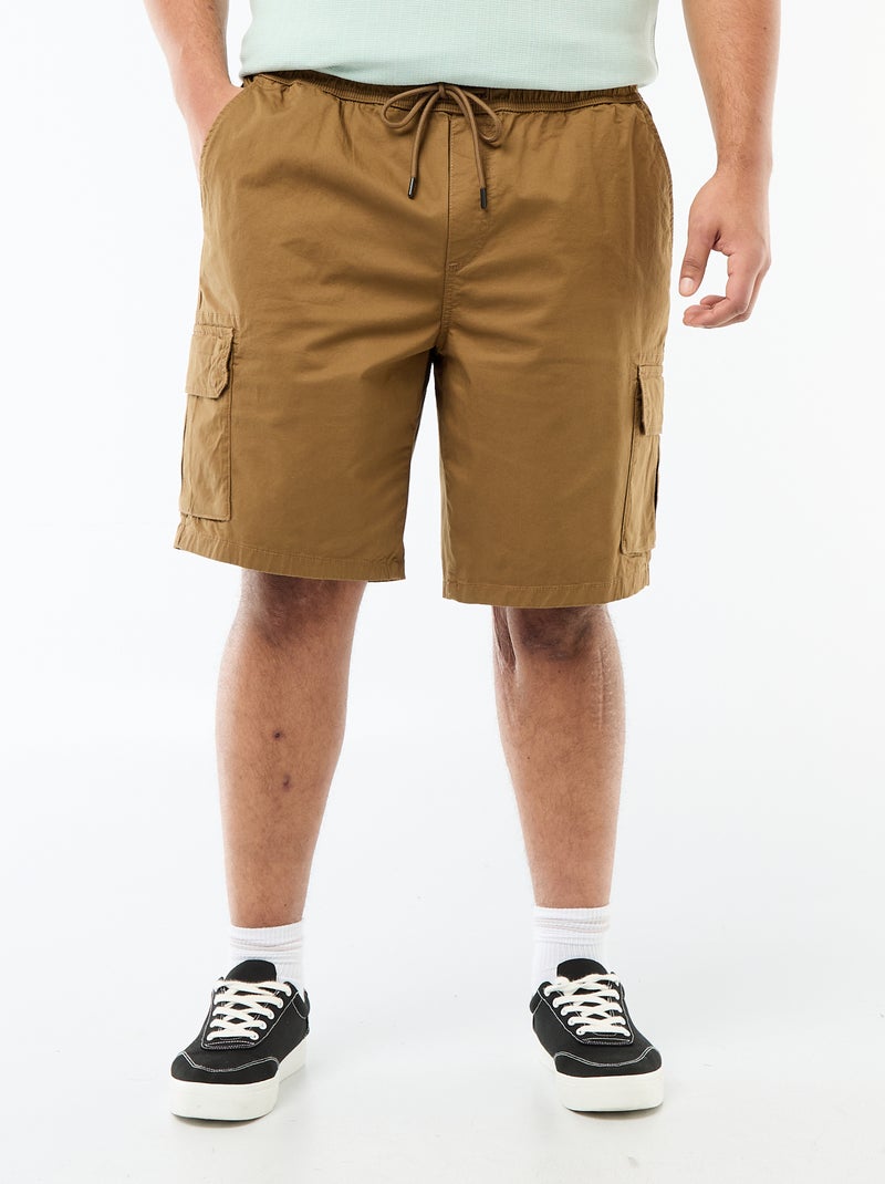 Bermuda in twill multitasche Marrone - Kiabi