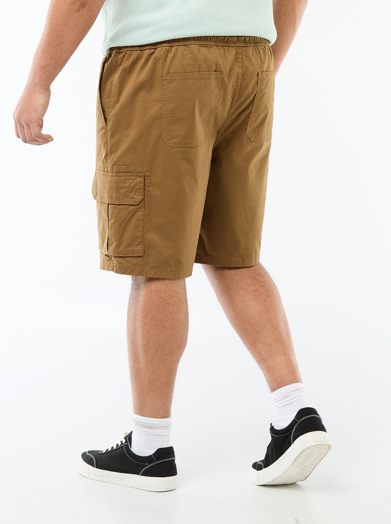 Bermuda in twill multitasche Marrone - Kiabi