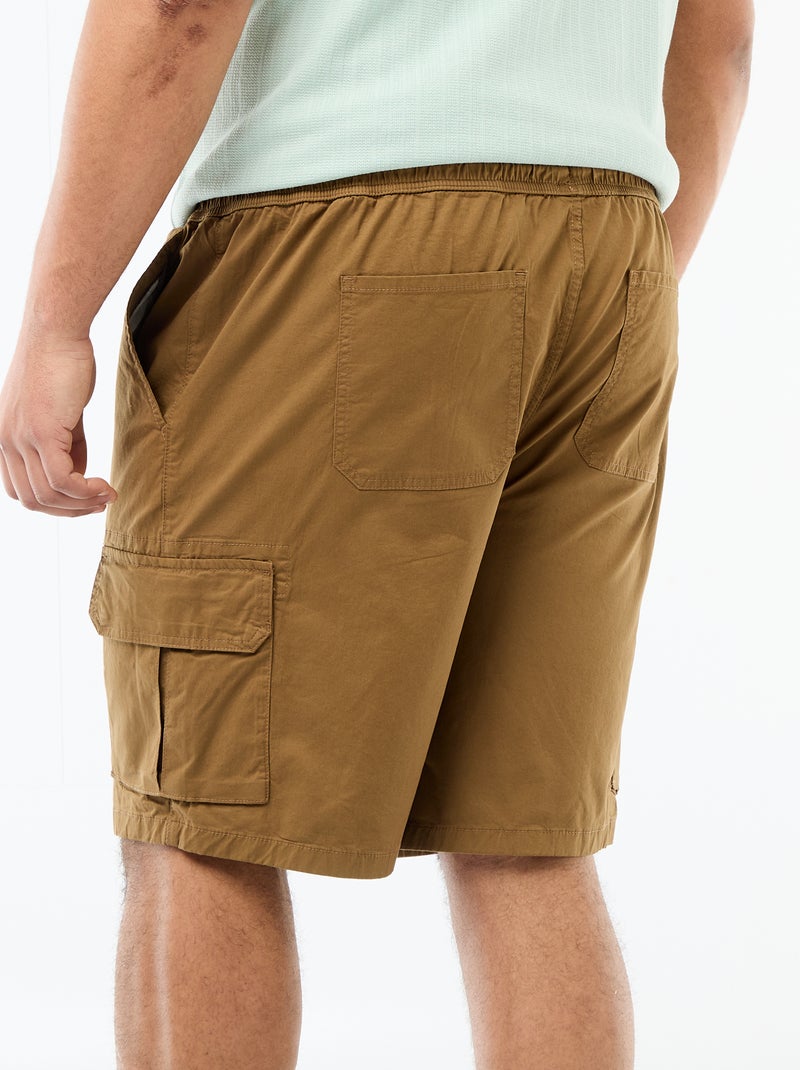 Bermuda in twill multitasche Marrone - Kiabi