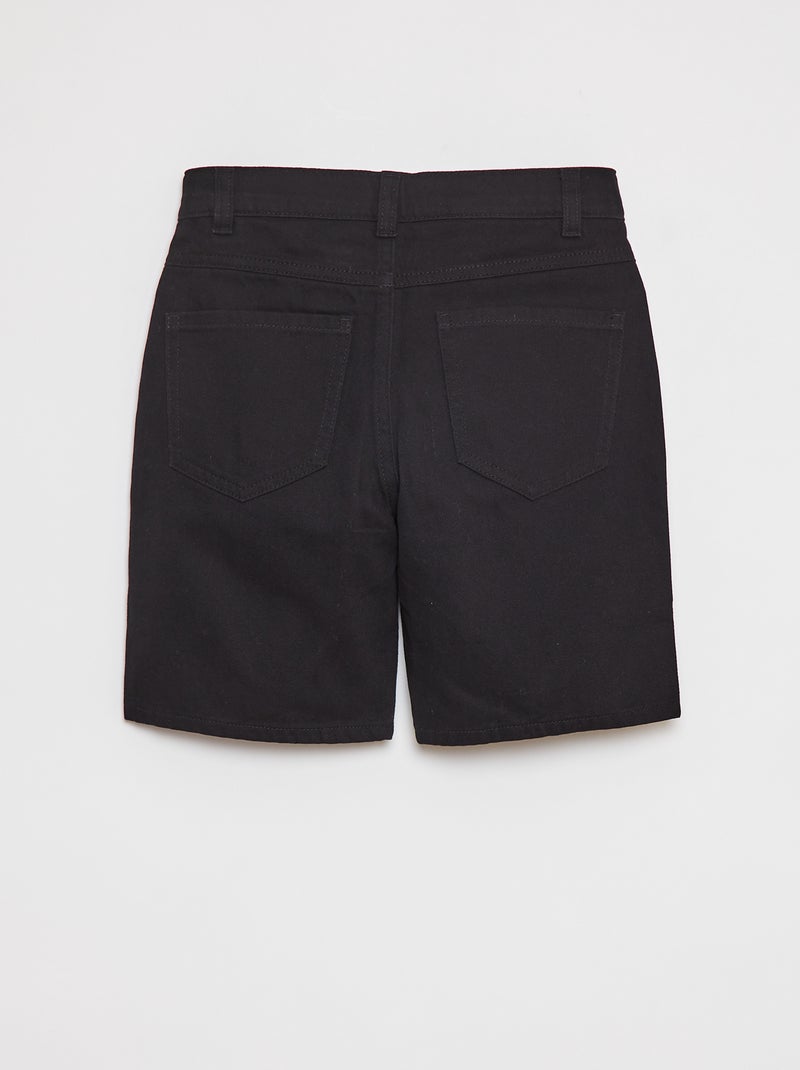 Bermuda in twill taglio loose nero - Kiabi