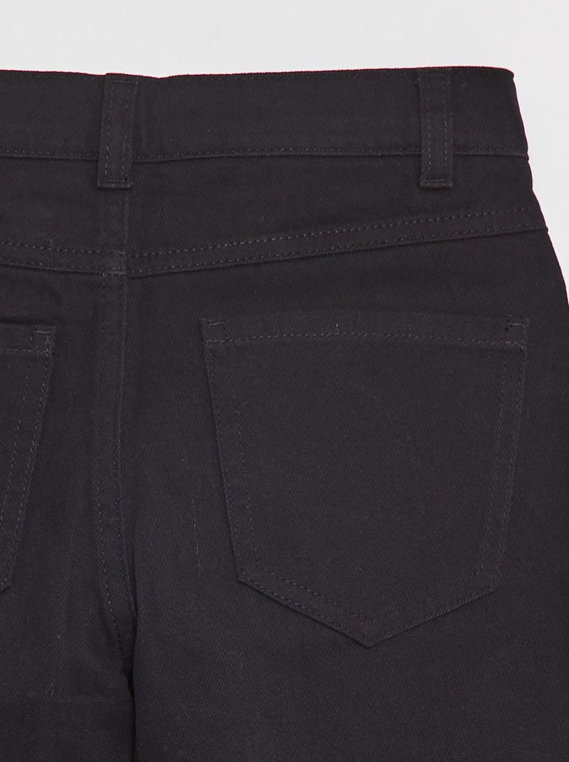 Bermuda in twill taglio loose nero - Kiabi
