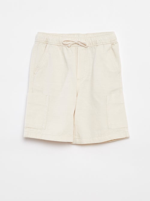 Bermuda in twill tinta unita con tasche - Kiabi
