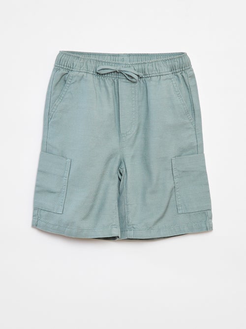 Bermuda in twill tinta unita con tasche - Kiabi