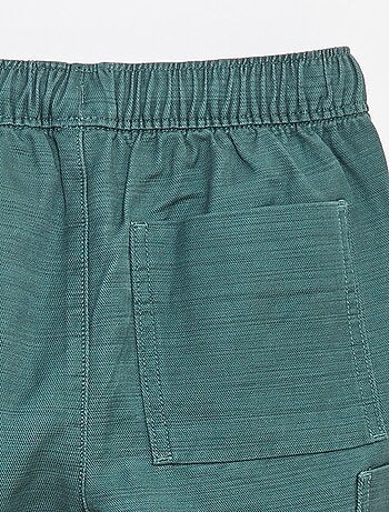 Bermuda in twill tinta unita con tasche