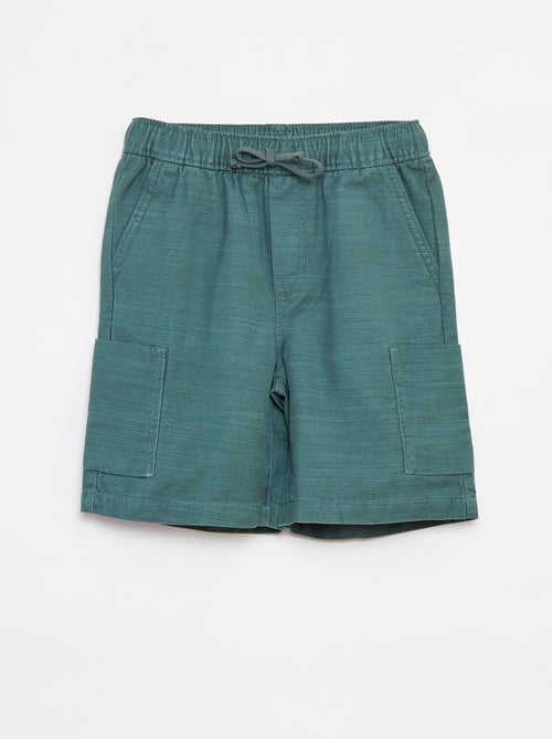 Bermuda in twill tinta unita con tasche - Kiabi