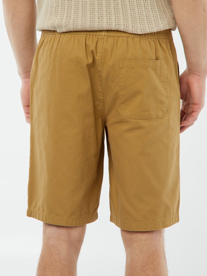 Bermuda in twill tinta unita VERDE - Kiabi