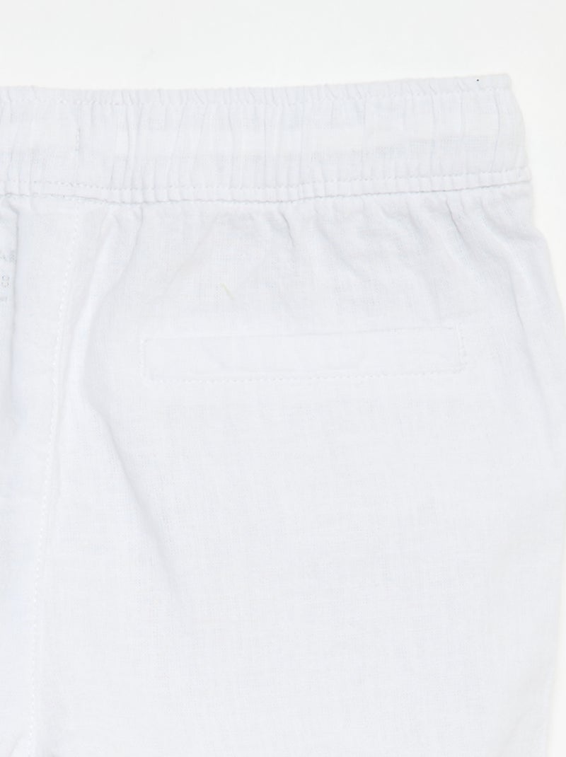 Bermuda leggeri con tasche bianco - Kiabi