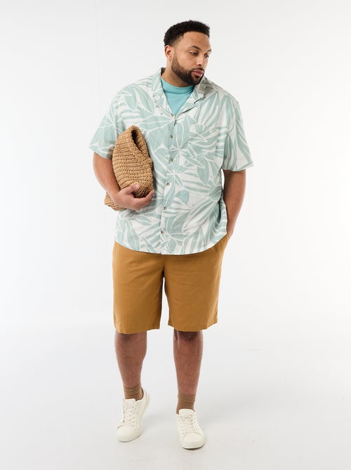 Bermuda leggero tinta unita con 4 tasche - Kiabi