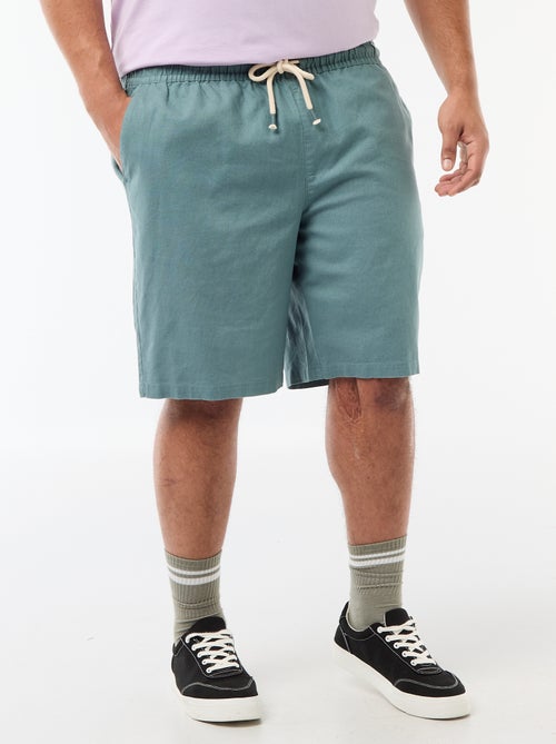 Bermuda leggero tinta unita con 4 tasche - Kiabi