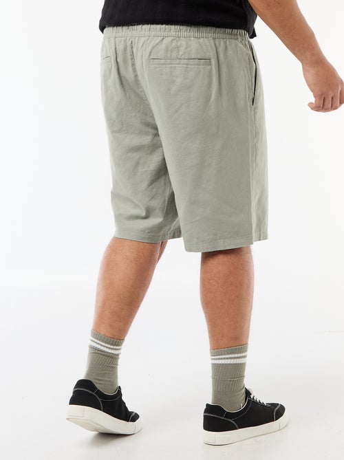 Bermuda leggero tinta unita con 4 tasche - Kiabi