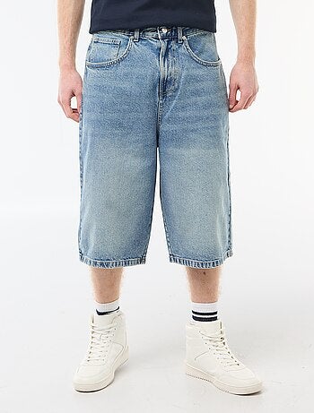 Bermuda lungo denim in cotone