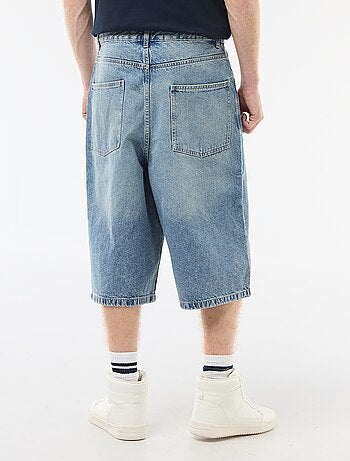 Bermuda lungo denim in cotone