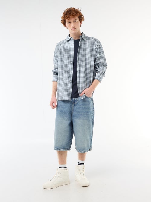 Bermuda lungo denim in cotone - Kiabi