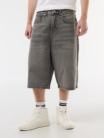 Bermuda lungo denim in cotone
