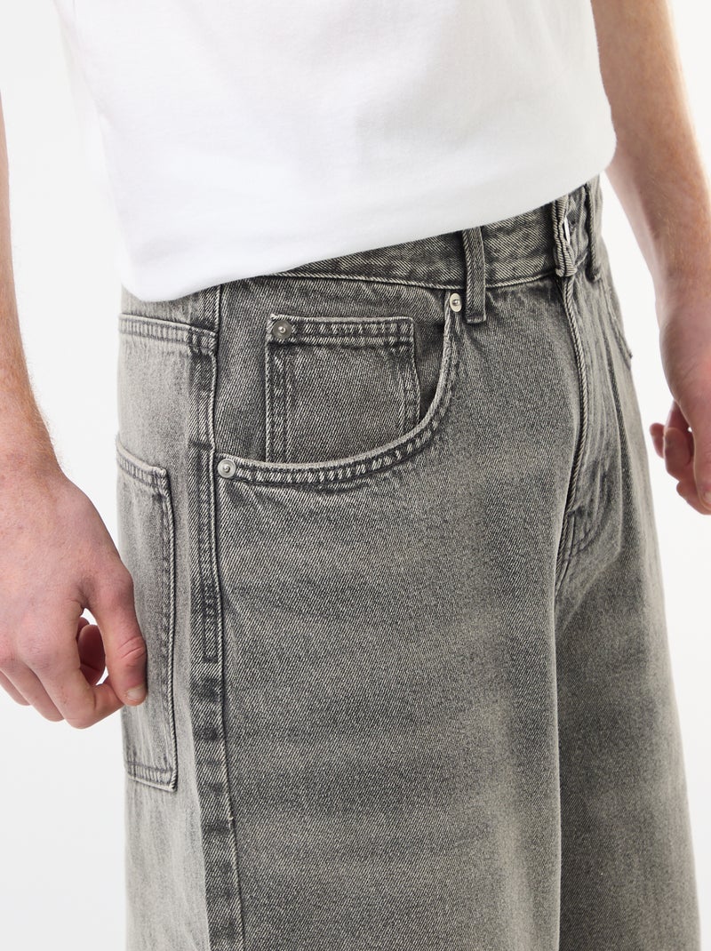 Bermuda lungo denim in cotone Grigio - Kiabi