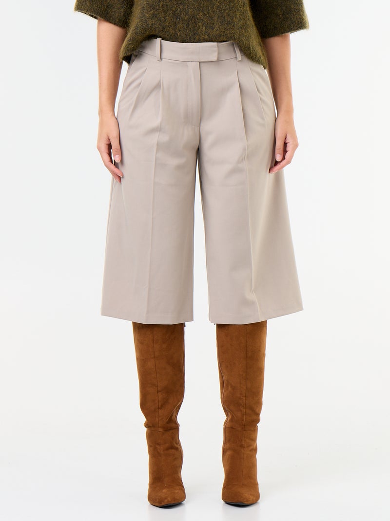 Bermuda lungo taglio chino Beige - Kiabi