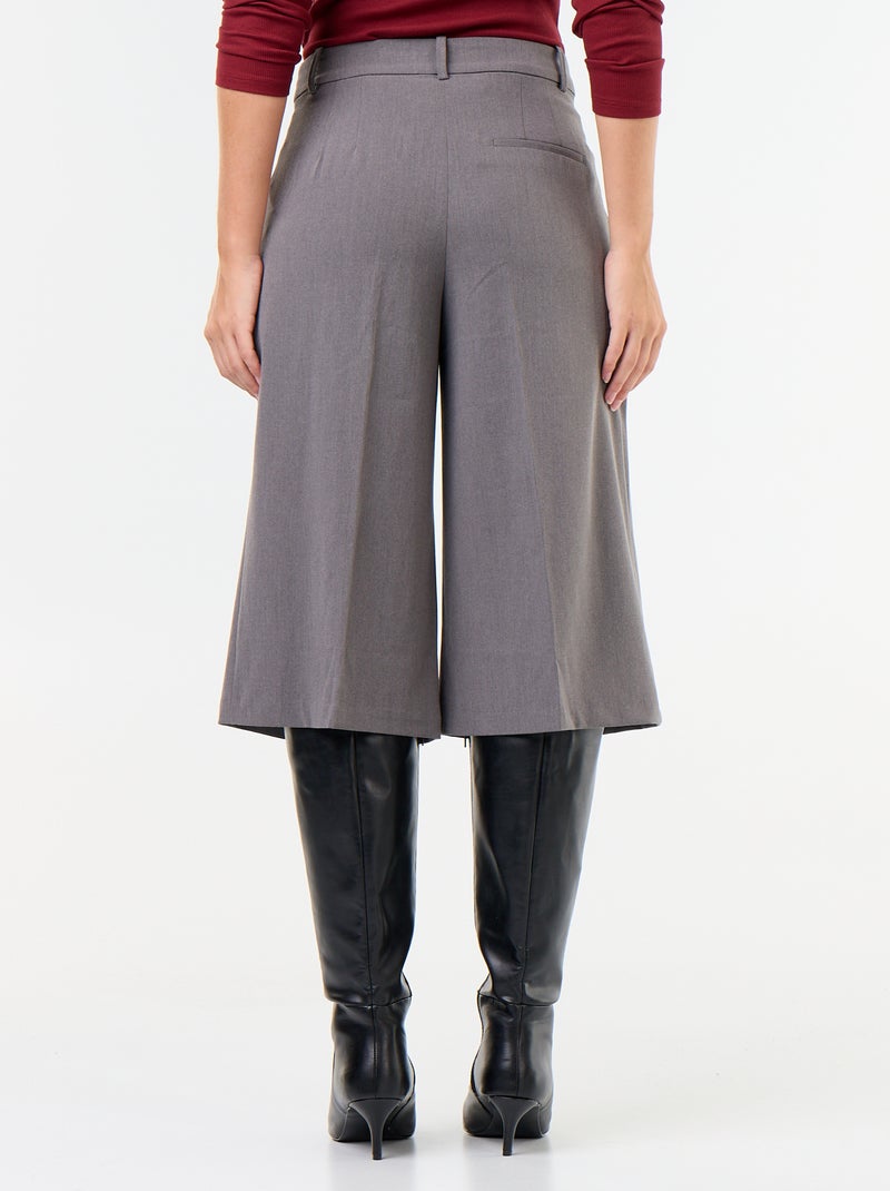 Bermuda lungo taglio chino Grigio - Kiabi
