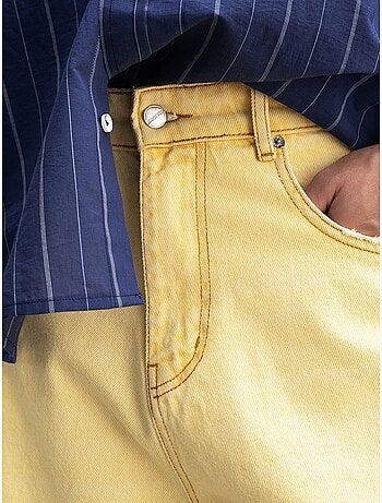 Bermuda midi in denim destroyed a gamba ampia giesto