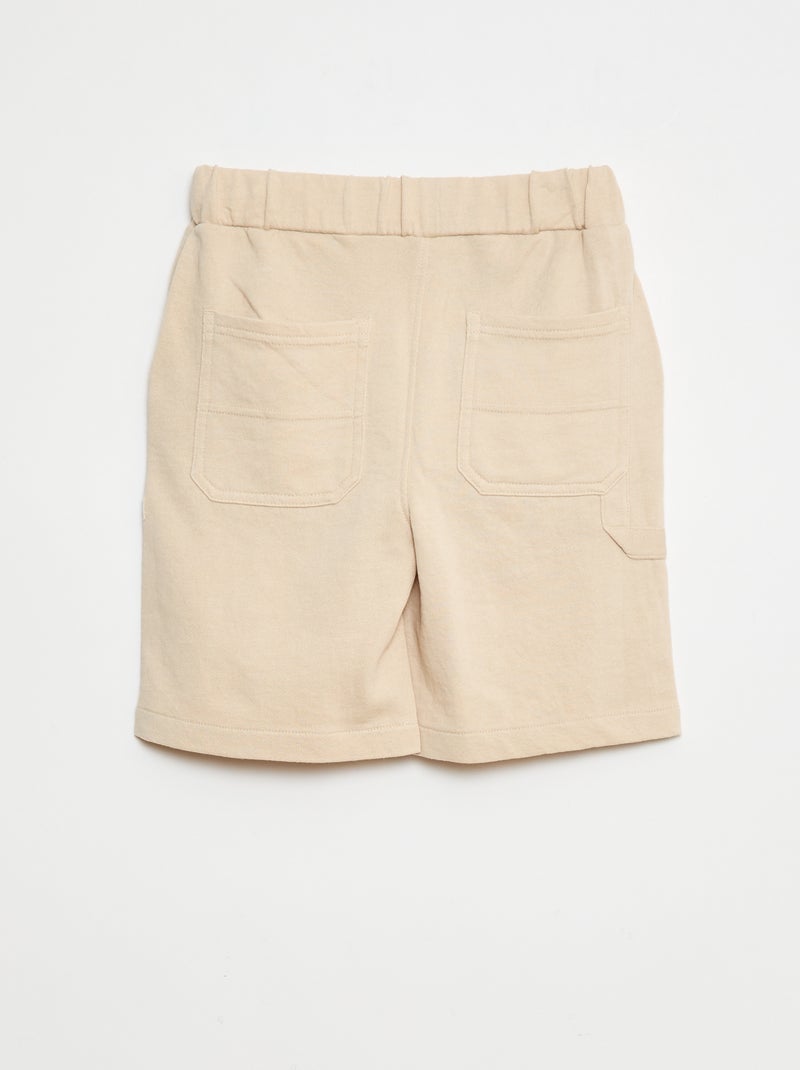Bermuda morbidi in french terry Bianco - Kiabi