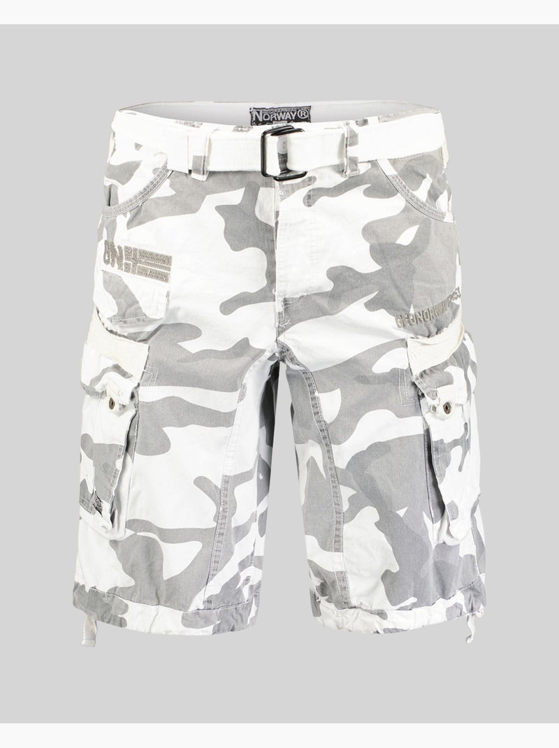 Bermuda panoramique camo – geographical norway Bianco Multicolore - Kiabi
