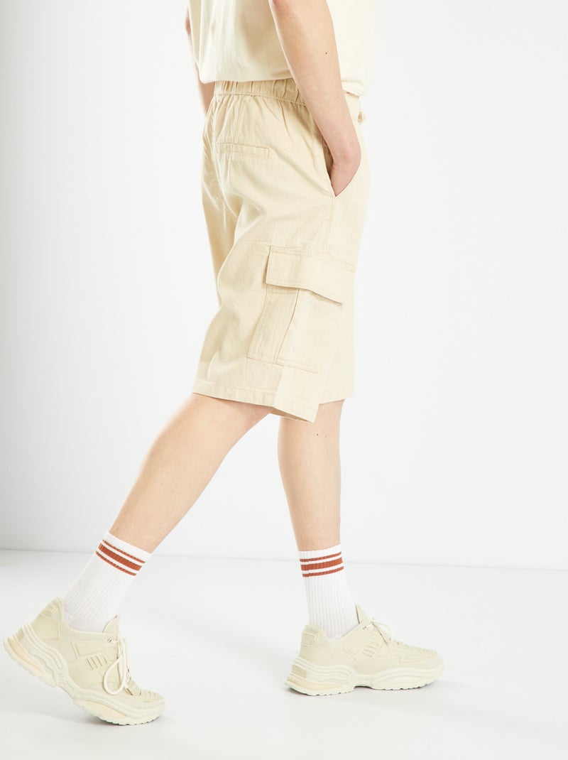 Bermuda puntinati con tasche BEIGE - Kiabi