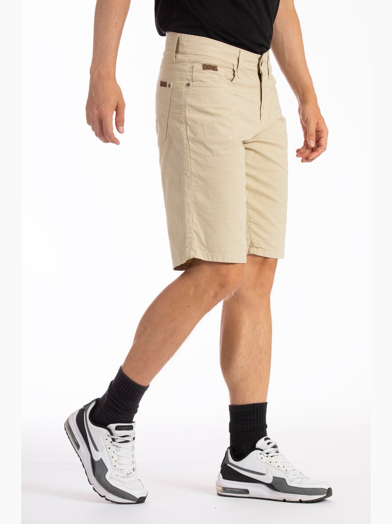 Bermuda rilassati in tela di cotone dal taglio dritto GENESYX Beige - Kiabi