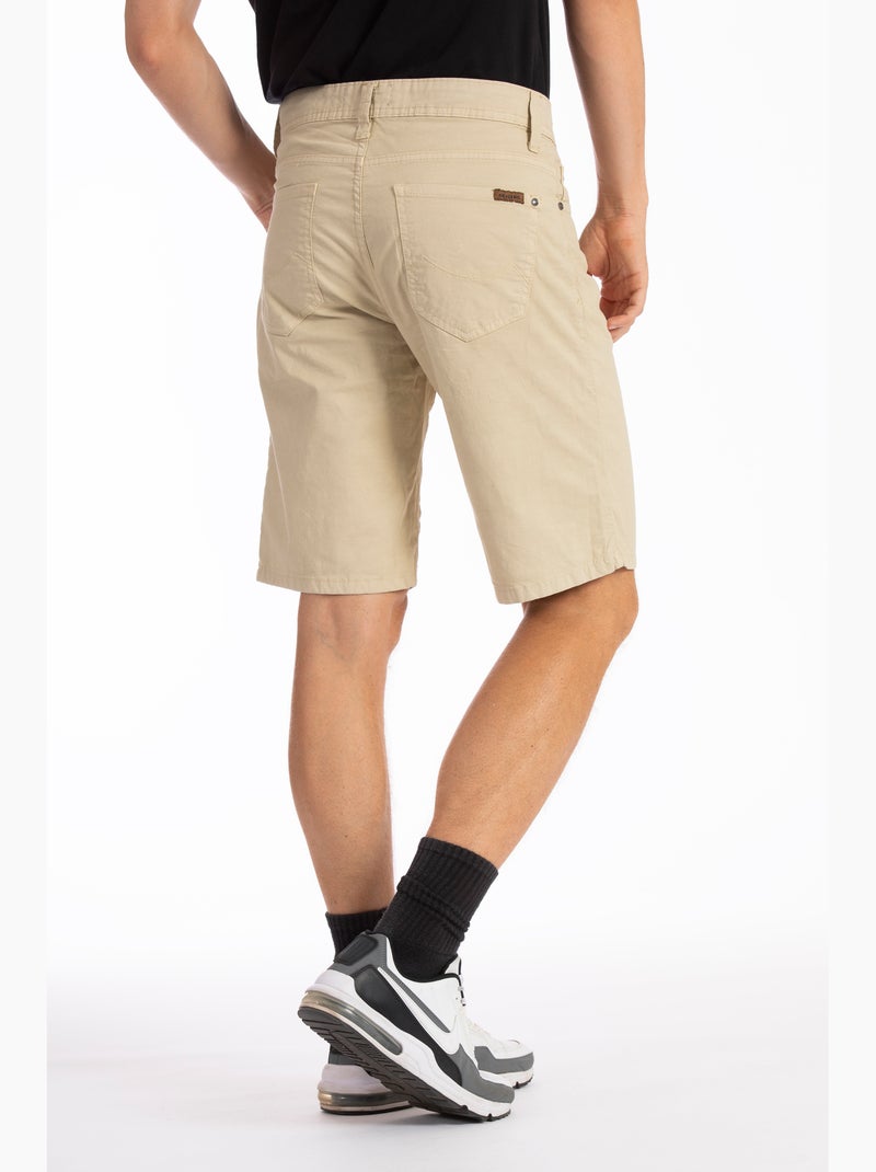 Bermuda rilassati in tela di cotone dal taglio dritto GENESYX Beige - Kiabi