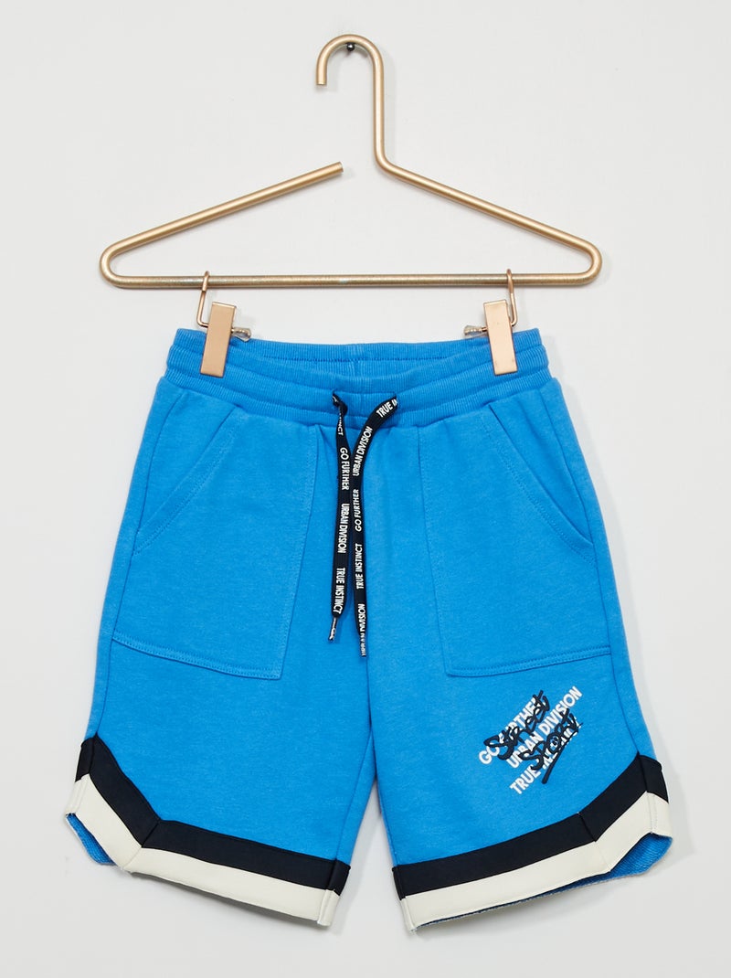 Bermuda sportivi in tessuto felpato BLU - Kiabi