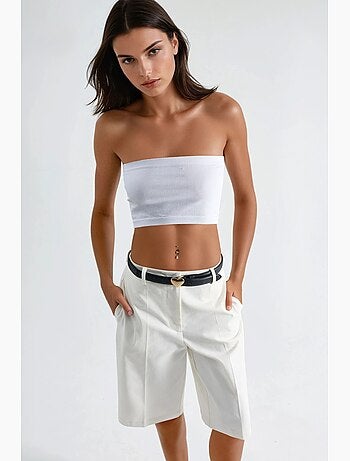 Bermuda straight fit (senza cintura) hiccup