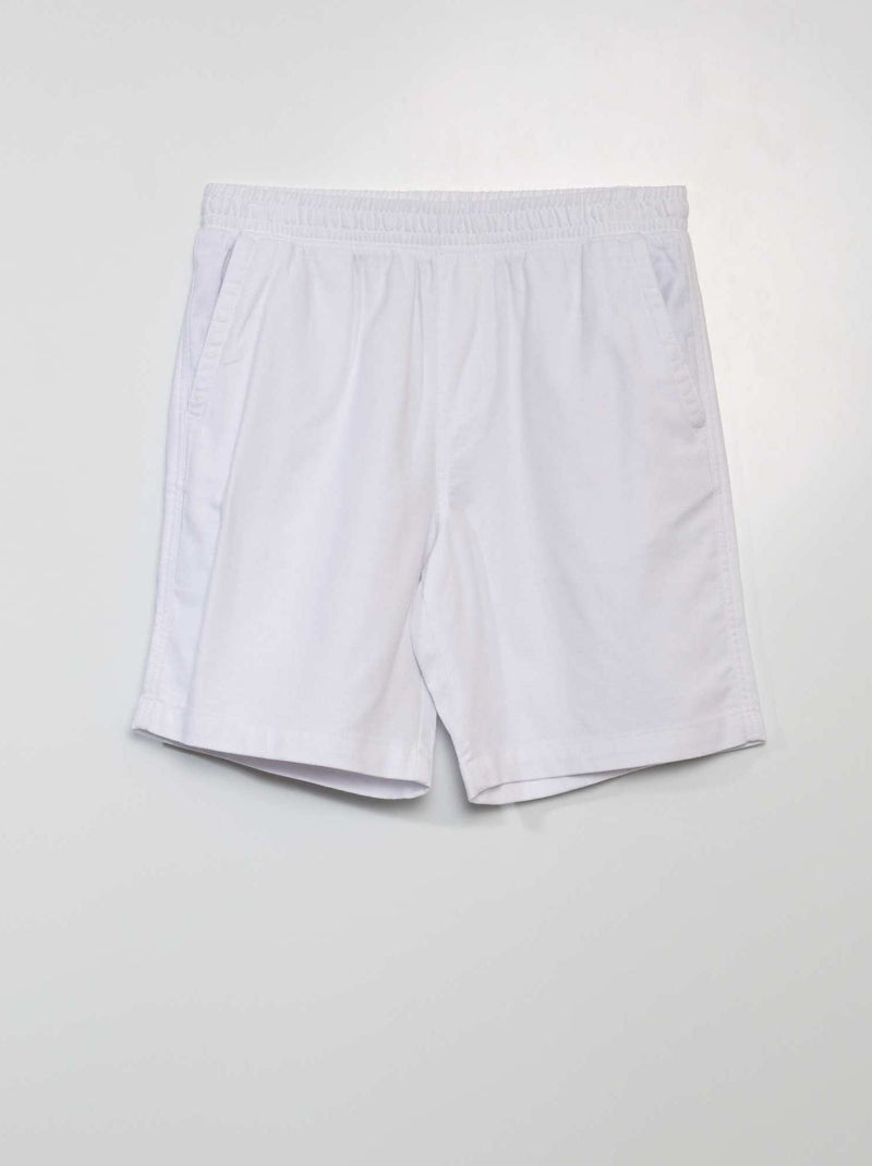 Bermuda stretch con lino BIANCO - Kiabi