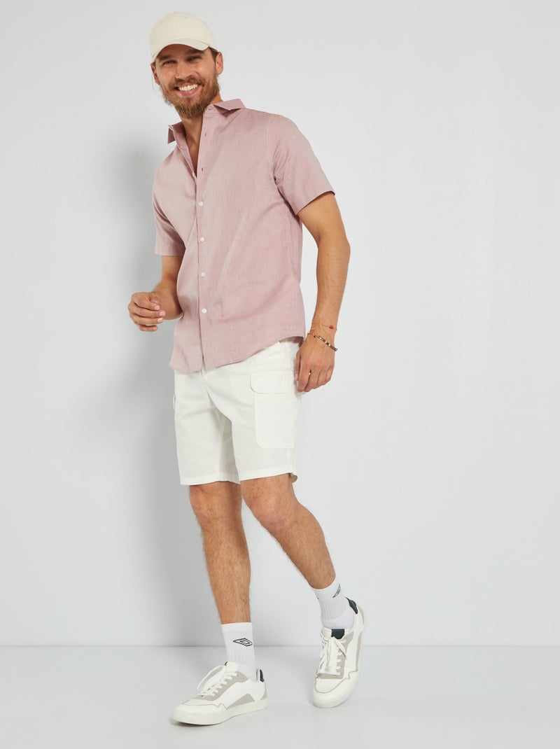 Pantaloni Cargo 3/4 Uomo - Vita Elasticizzata E Combattimento - Multicolore