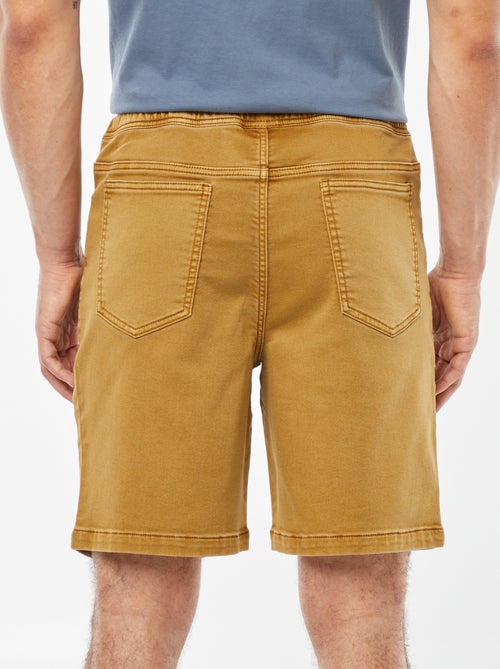 Bermuda tinta unita con vita elasticizzata e cordoncini da stringere - Kiabi