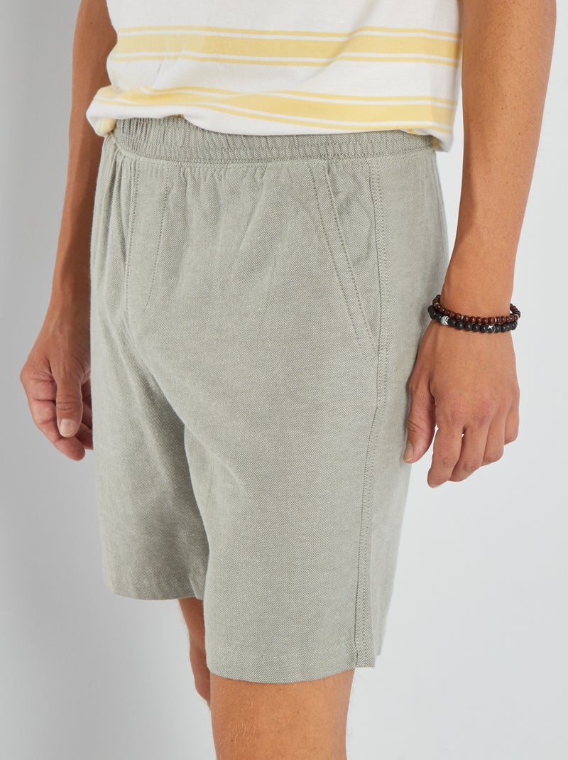 Pantaloncini Casual Da Uomo QPNGRP Con Vita Elasticizzata E Tasche Con Cerniera | Tessuto Traspirante, Colore Verde Menta, Taglia 54