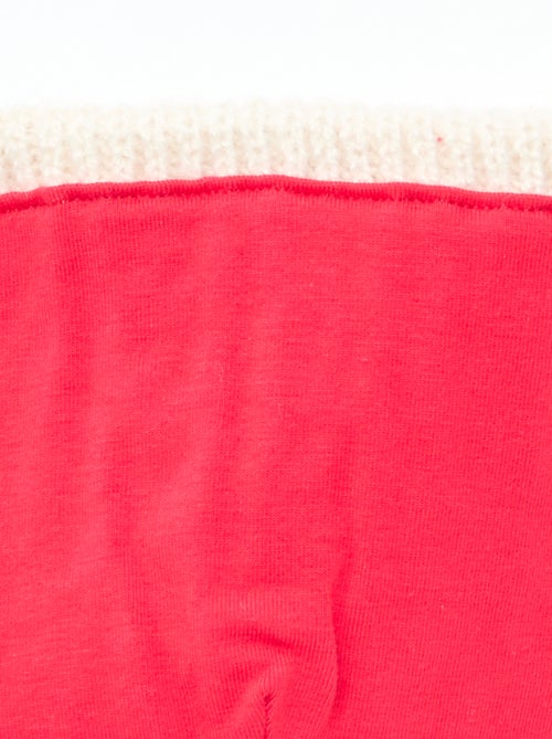 Berretto a coste e trecce con pon pon - Kiabi