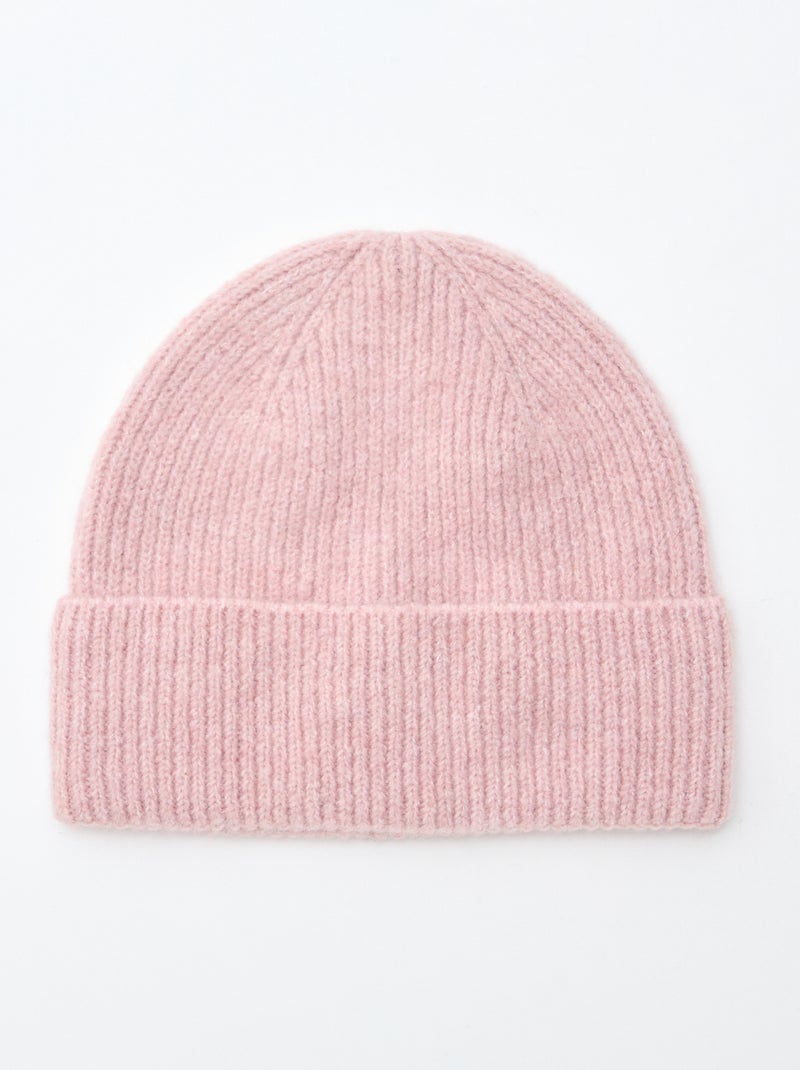 Berretto a coste Rosa - Kiabi