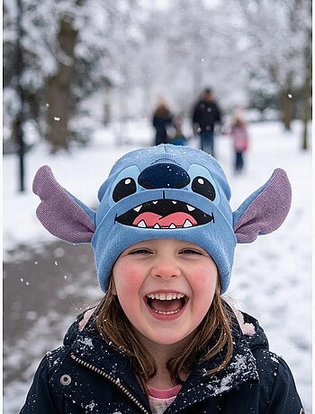 Berretto a maglia caldo ed elasticizzato bambino stitch disney