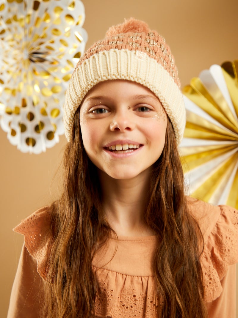 Berretto a maglia grossa beige cannella - Kiabi