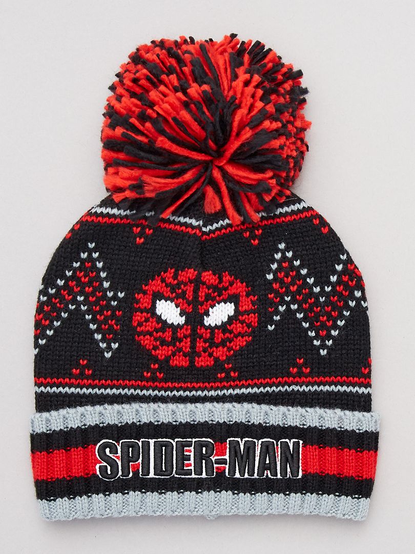 Berretto con pompon 'Spider-Man' 'Marvel' nero/rosso - Kiabi