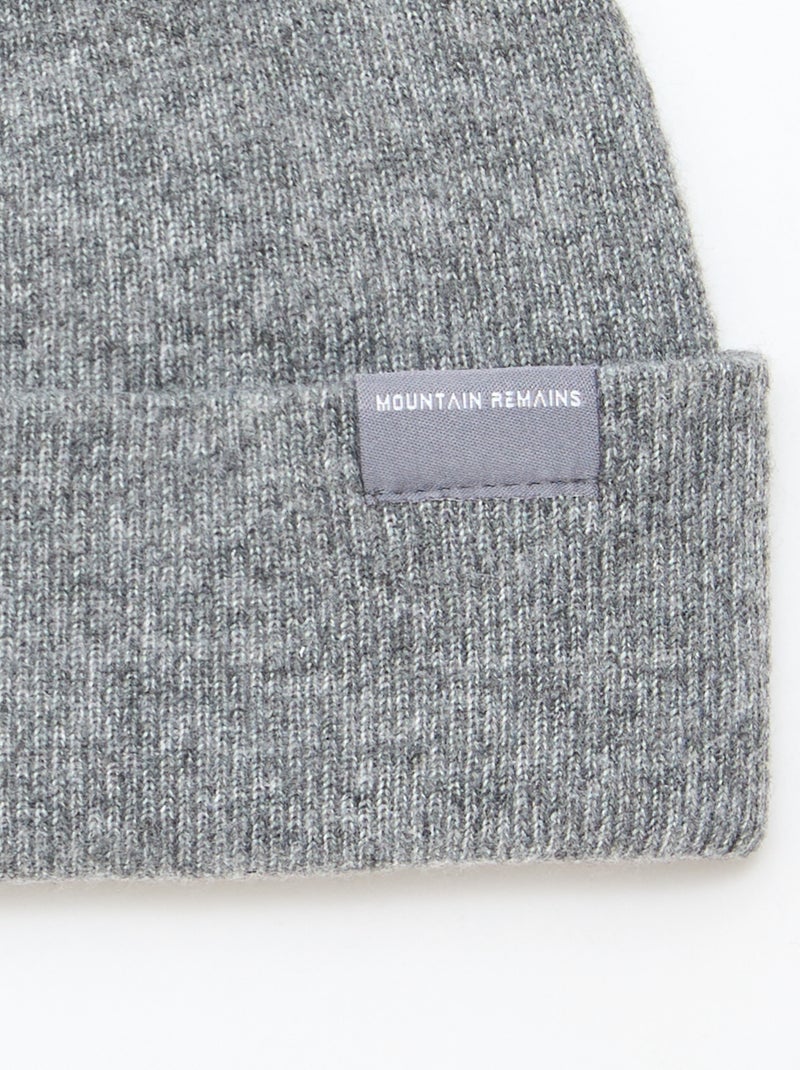 Berretto con risvolto Grigio - Kiabi