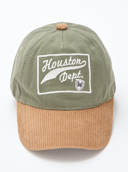 Berretto con visiera in tessuto a coste - Kiabi