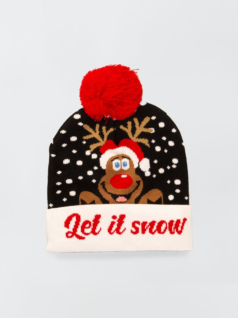 Berretto di Natale con pompon nero - Kiabi