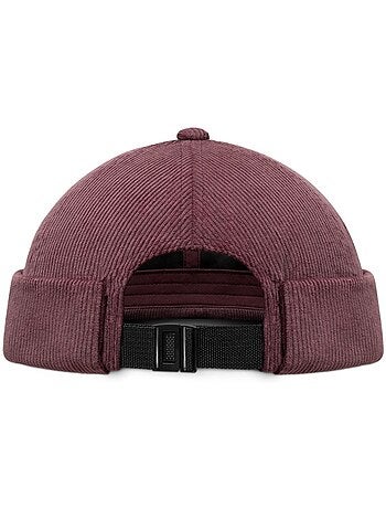 Berretto docker in velluto a coste uomo e donna cord docker burgundy
