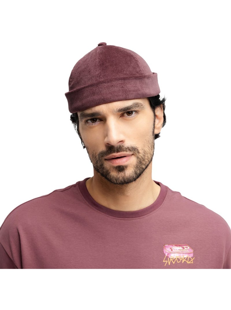 Berretto docker in velluto a coste uomo e donna cord docker burgundy Rosso - Kiabi