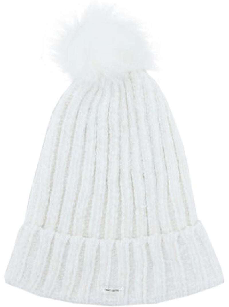 Berretto Donna con Pompon Teddy Smith Bianco - Kiabi