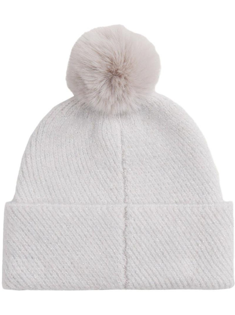 Berretto Donna Tommy Hilfiger con Pompon Grigio argentato - Kiabi