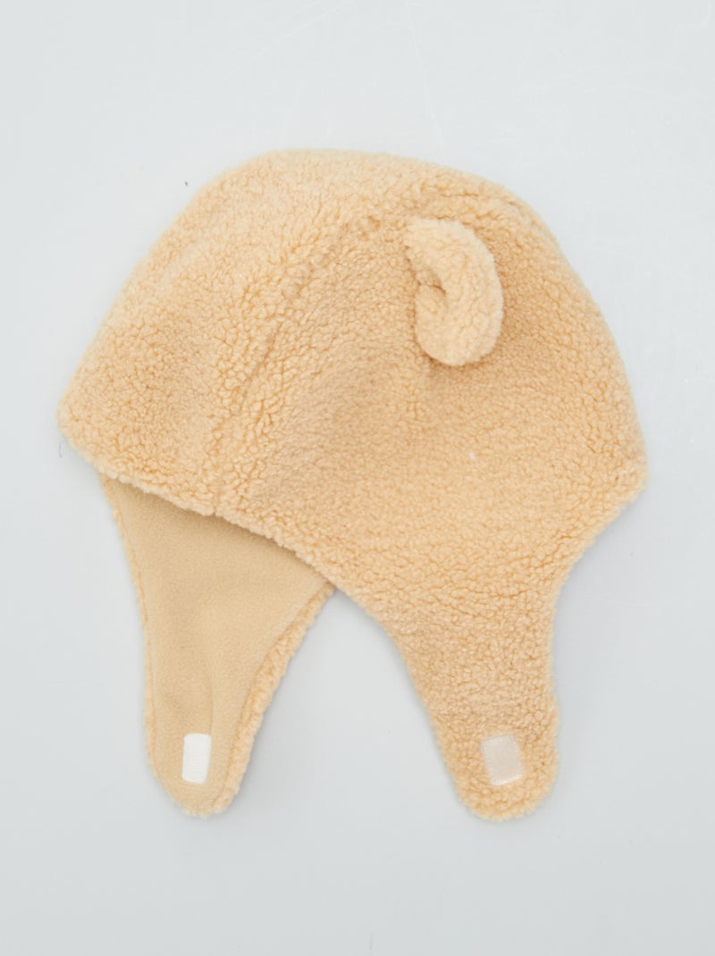 Berretto effetto montone con orecchie BEIGE - Kiabi