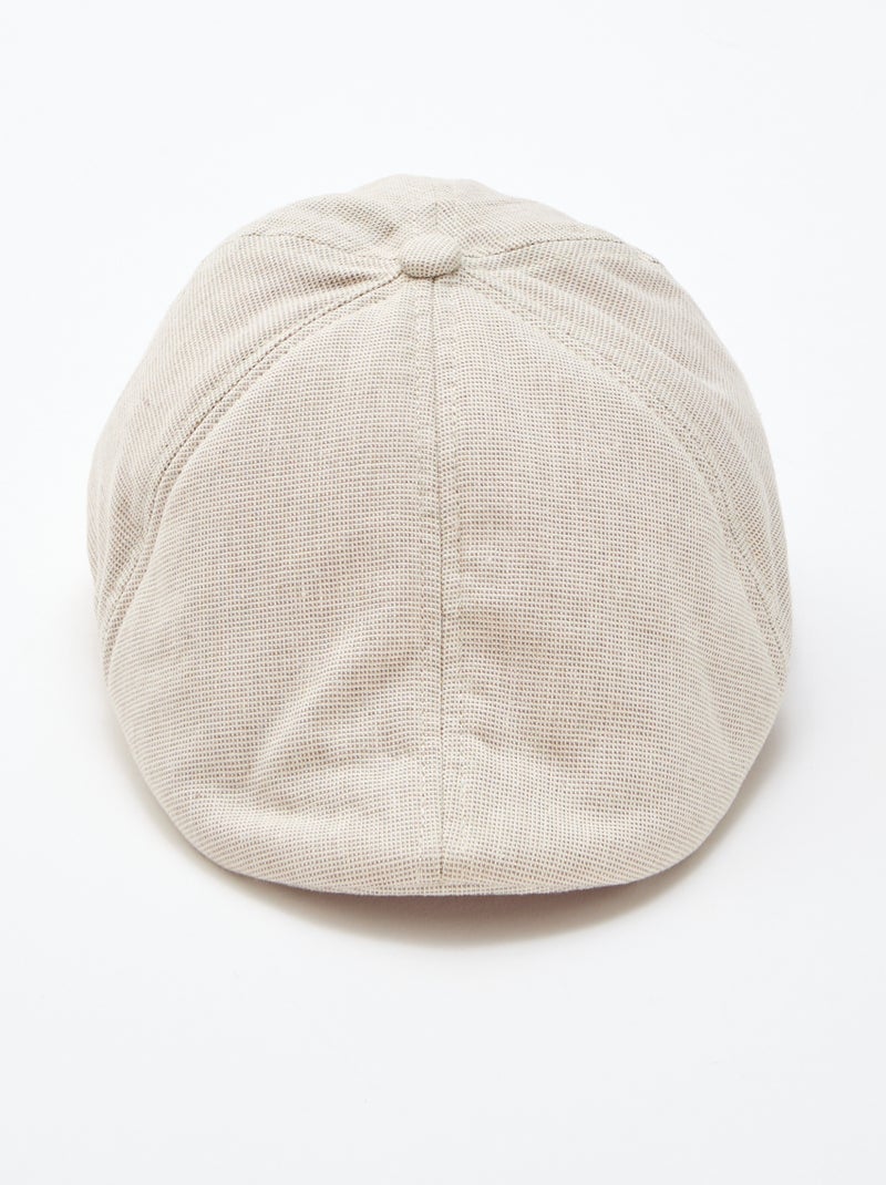 Berretto Gavroche in cotone e lino Beige - Kiabi