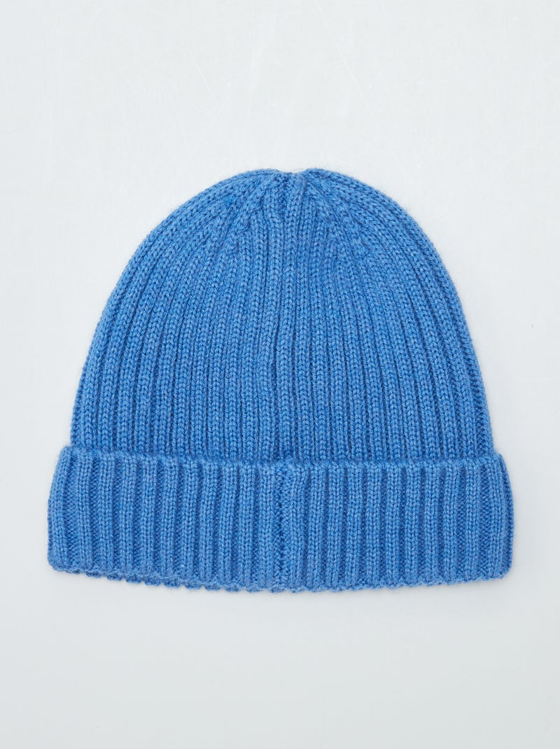 Berretto in maglia a coste BLU - Kiabi
