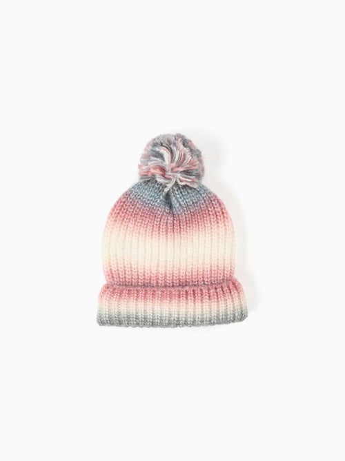 Berretto in maglia con effetto sfumato e pompon - Kiabi