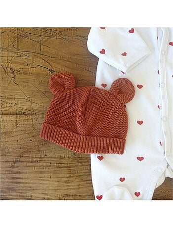 Berretto in maglia con piccole orecchie